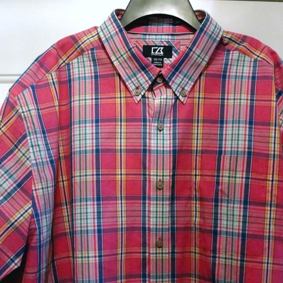 Cutter & Buck SS 1XB (XL+) Rainbow Pink Yellow Blue Green White. - Picture 3 of 5